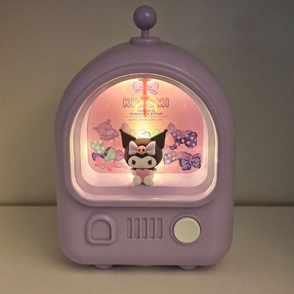 Sanrio Kuromi Night Light Piggy Bank Claw Machine Style Pastel Purple Decor